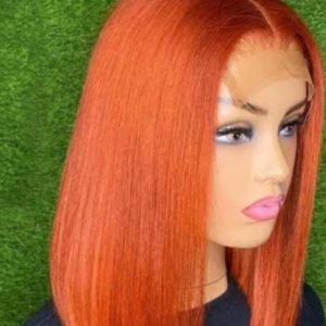 1B/Auburn Closure Straight Wig